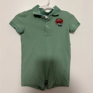 Ralph Lauren Kids Polo in Mint Green with Crab Logo
